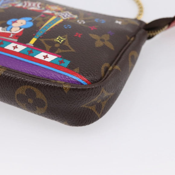 LOUIS VUITTON Monogram Vivienne Mini Pochette Accessoires M69976 Auth BA16597SAM