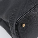 BVLGARI Parentesi Tote Bag Leather Black Gold Tone Auth BA16598V-11