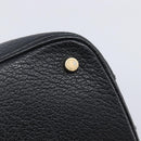 BVLGARI Parentesi Tote Bag Leather Black Gold Tone Auth BA16598V-14