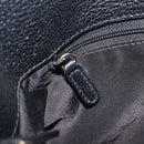 BVLGARI Parentesi Tote Bag Leather Black Gold Tone Auth BA16598V-21