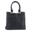 BVLGARI Parentesi Tote Bag Leather Black Gold Tone Auth BA16598V-3
