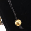 CHANEL COCO Mark Chain Shoulder Bag Velor Black Gold Tone CC Auth BA16599A-16