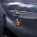 CHANEL COCO Mark Chain Shoulder Bag Velor Black Gold Tone CC Auth BA16599A-23