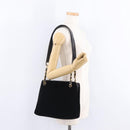 CHANEL COCO Mark Chain Shoulder Bag Velor Black Gold Tone CC Auth BA16599A-27