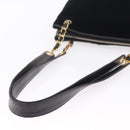 CHANEL COCO Mark Chain Shoulder Bag Velor Black Gold Tone CC Auth BA16599A-7