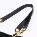 CHANEL COCO Mark Chain Shoulder Bag Velor Black Gold Tone CC Auth BA16599A-8