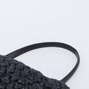 Dolce & Gabbana Shoulder Bag Raffia Navy Gold Tone Auth BA16600A-8
