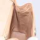 CHANEL Matelasse Hand Bag Leather Beige Gold Tone CC Auth BA16602V-21