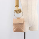 CHANEL Matelasse Hand Bag Leather Beige Gold Tone CC Auth BA16602V-29