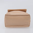 CHANEL Matelasse Hand Bag Leather Beige Gold Tone CC Auth BA16602V-9