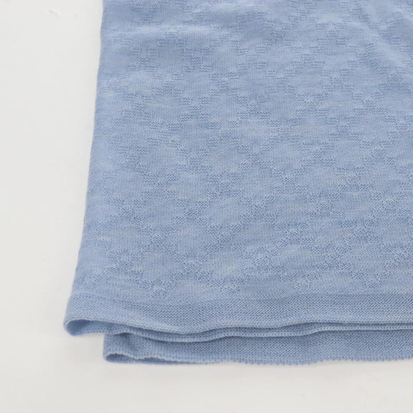CHANEL Scarf Cashmere Light Blue Pink CC Auth BA16604V