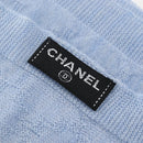 CHANEL Scarf Cashmere Light Blue Pink CC Auth BA16604V-18