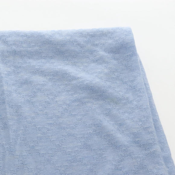 CHANEL Scarf Cashmere Light Blue Pink CC Auth BA16604V