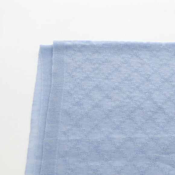 CHANEL Scarf Cashmere Light Blue Pink CC Auth BA16604V