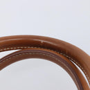 Salvatore Ferragamo Gancini Hand Bag Straw Beige Gold Tone Auth BA16605-8