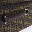 FENDI Zucca Canvas Suitcase Black Silver Auth BA16609V-16