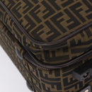 FENDI Zucca Canvas Suitcase Black Silver Auth BA16609V-18
