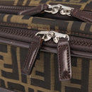 FENDI Zucca Canvas Suitcase Black Silver Auth BA16609V-24