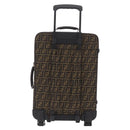 FENDI Zucca Canvas Suitcase Black Silver Auth BA16609V-2