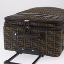 FENDI Zucca Canvas Suitcase Black Silver Auth BA16609V-6