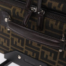 FENDI Zucca Canvas Suitcase Black Silver Auth BA16609V-7
