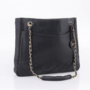 CHANEL Matelasse Chain Shoulder Bag Leather Black Gold Tone CC Auth BA16610-1