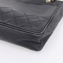 CHANEL Matelasse Chain Shoulder Bag Leather Black Gold Tone CC Auth BA16610-10