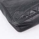 CHANEL Matelasse Chain Shoulder Bag Leather Black Gold Tone CC Auth BA16610-13