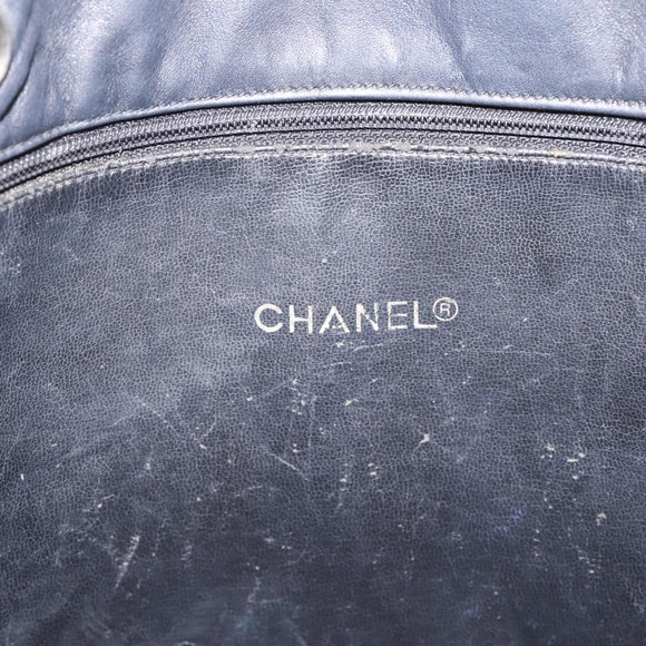 CHANEL Matelasse Chain Shoulder Bag Leather Black Gold Tone CC Auth BA16610