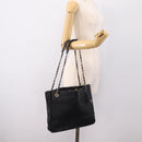 CHANEL Matelasse Chain Shoulder Bag Leather Black Gold Tone CC Auth BA16610-22