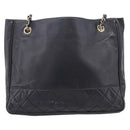 CHANEL Matelasse Chain Shoulder Bag Leather Black Gold Tone CC Auth BA16610-3