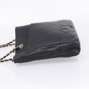 CHANEL Matelasse Chain Shoulder Bag Leather Black Gold Tone CC Auth BA16610-4