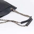 CHANEL Matelasse Chain Shoulder Bag Leather Black Gold Tone CC Auth BA16610-7