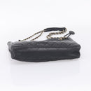CHANEL Matelasse Chain Shoulder Bag Leather Black Gold Tone CC Auth BA16610-9