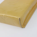 LOUIS VUITTON Monogram Vernis Green Cigarette Case Beige M91048 LV Auth BA16613-9