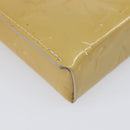 LOUIS VUITTON Monogram Vernis Green Cigarette Case Beige M91048 LV Auth BA16613-17