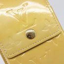 LOUIS VUITTON Monogram Vernis Green Cigarette Case Beige M91048 LV Auth BA16613-18