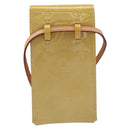 LOUIS VUITTON Monogram Vernis Green Cigarette Case Beige M91048 LV Auth BA16613-2