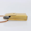 LOUIS VUITTON Monogram Vernis Green Cigarette Case Beige M91048 LV Auth BA16613-4
