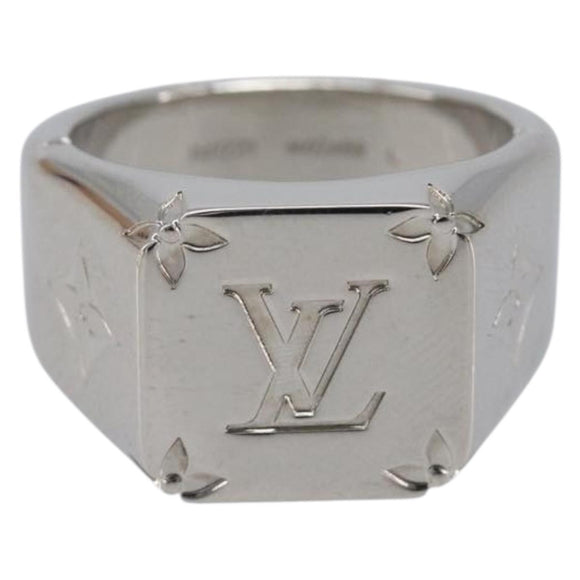 LOUIS VUITTON Signet Ring Ag925 Silver M62488 LV Auth BA16615M