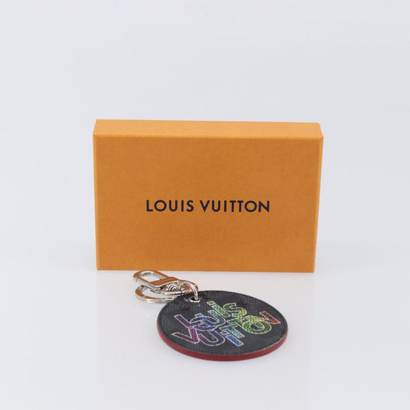 LOUIS VUITTON Damier Graphite Porte Cles Round Illustre M68836 Auth BA16616