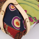 Salvatore Ferragamo Tote Bag Nylon Orange Gold Tone Auth BA16617-11