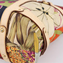 Salvatore Ferragamo Tote Bag Nylon Orange Gold Tone Auth BA16617-13