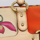 Salvatore Ferragamo Tote Bag Nylon Orange Gold Tone Auth BA16617-15