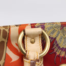 Salvatore Ferragamo Tote Bag Nylon Orange Gold Tone Auth BA16617-17