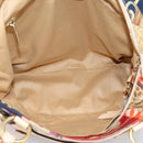 Salvatore Ferragamo Tote Bag Nylon Orange Gold Tone Auth BA16617-22