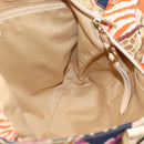 Salvatore Ferragamo Tote Bag Nylon Orange Gold Tone Auth BA16617-23