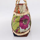 Salvatore Ferragamo Tote Bag Nylon Orange Gold Tone Auth BA16617-5