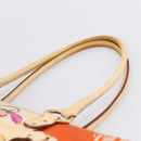Salvatore Ferragamo Tote Bag Nylon Orange Gold Tone Auth BA16617-8