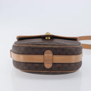 CELINE Macadam Shoulder Bag PVC Brown Gold Tone Auth BA16621-5